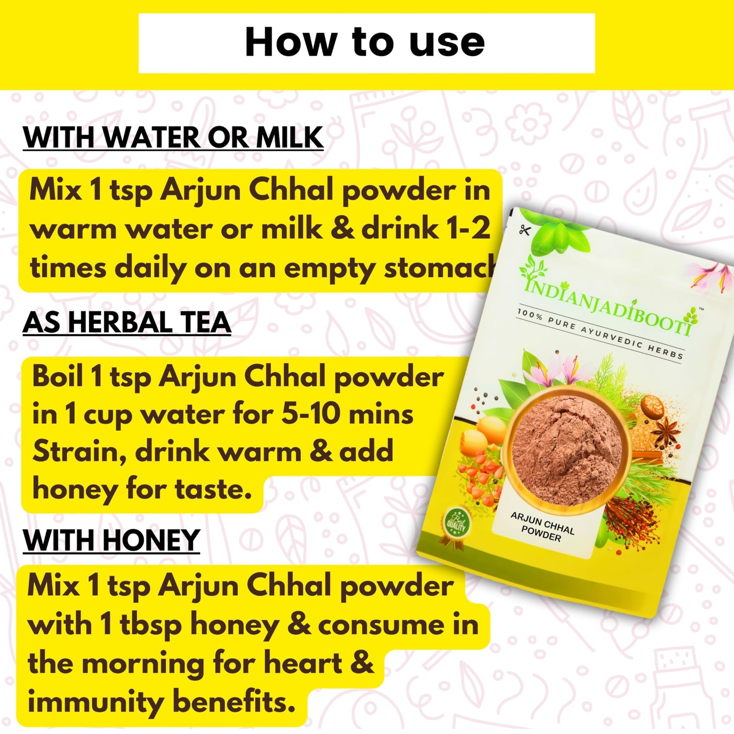 IndianJadiBooti Arjuna Chaal Powder - Arjun ki Chhal Powder - Terminali- image 6