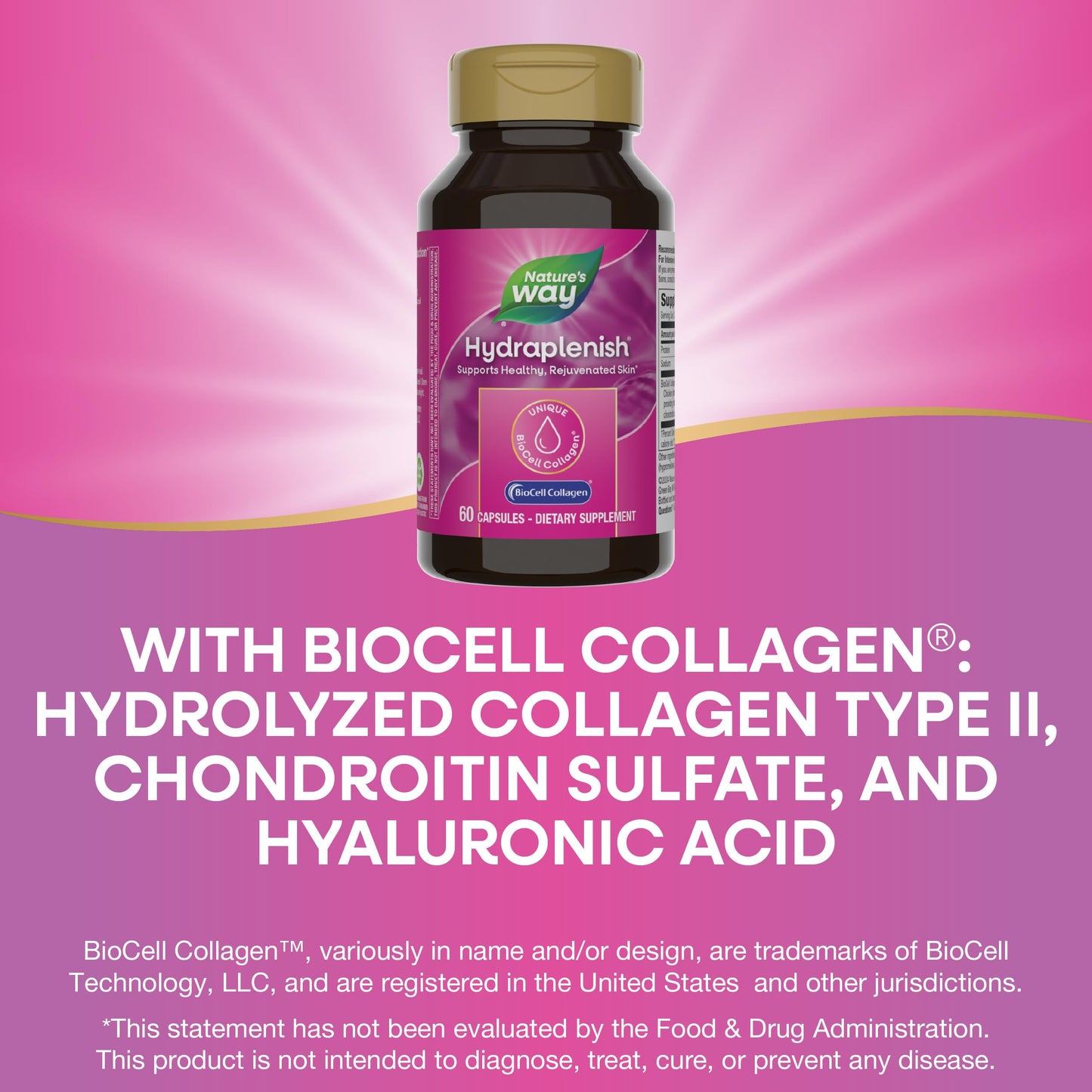 Nature's Way, Hydraplenish Hyaluronic Acid, 60 Vcaps- image 5