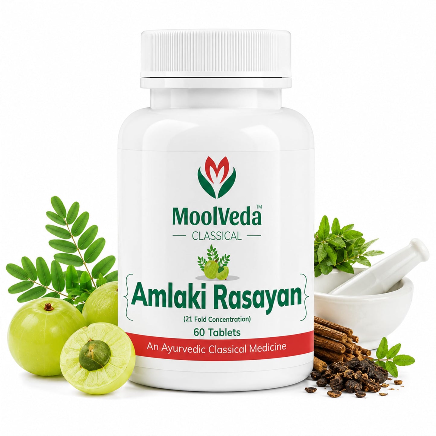 Moolveda Amalaki Rasayan Tablet for Daily Wellness & General Well-Being | 60 Veg Tablets