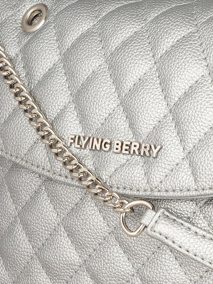 FLYING BERRY Women's Sling Bag (FB-2354_Silver)