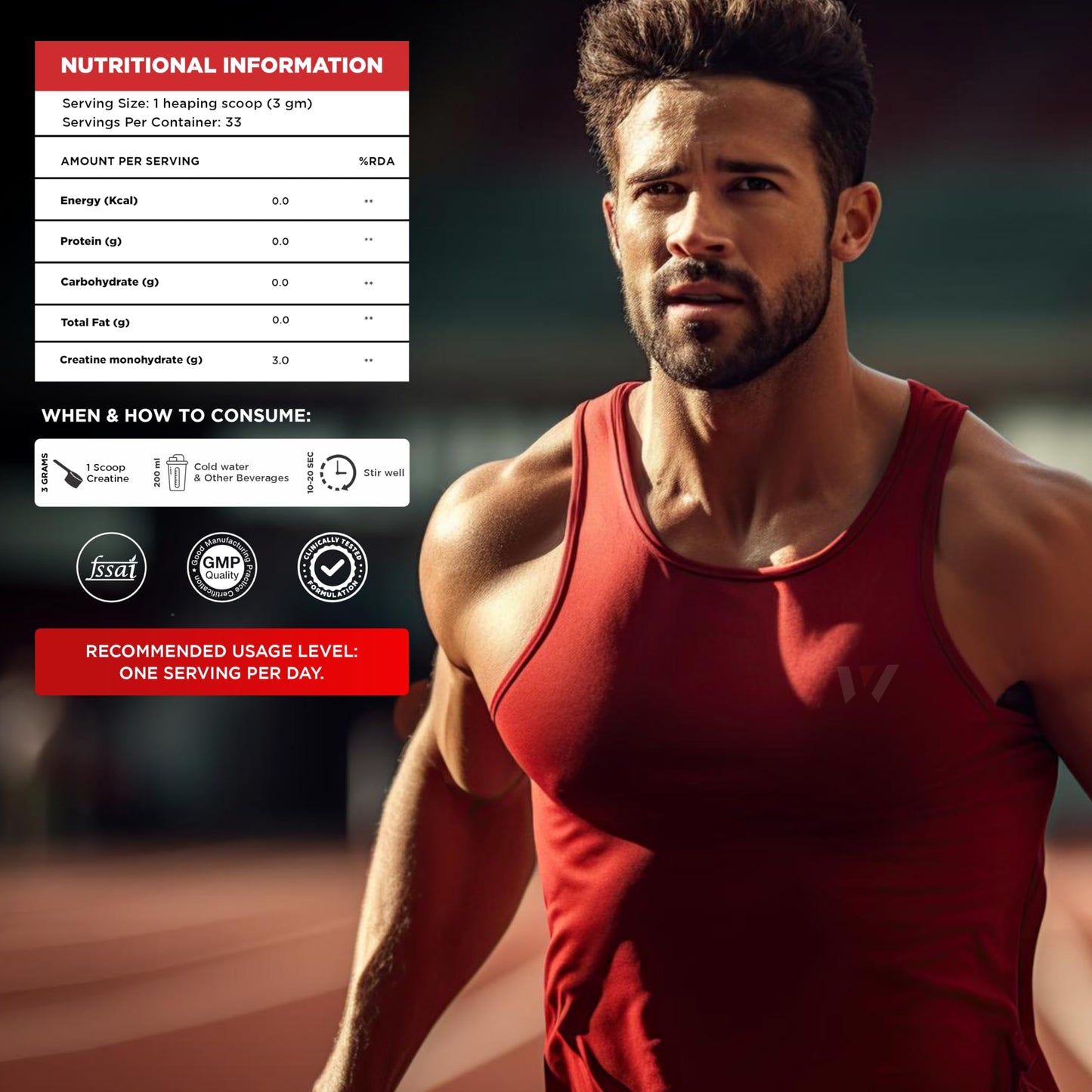 WHEYMILL Micronised Creatine Monohydrate | Lab Tested | Rapid Absorption | Fast Recovery | 100Gm, 33 Servings | Unflavoured