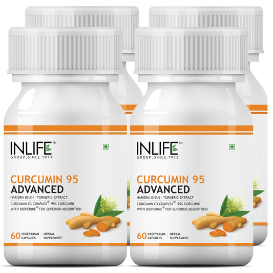 INLIFE Curcumin C3 Complex (95% Curcuminoids) 500 mg Turmeric with BioPerine (Pi