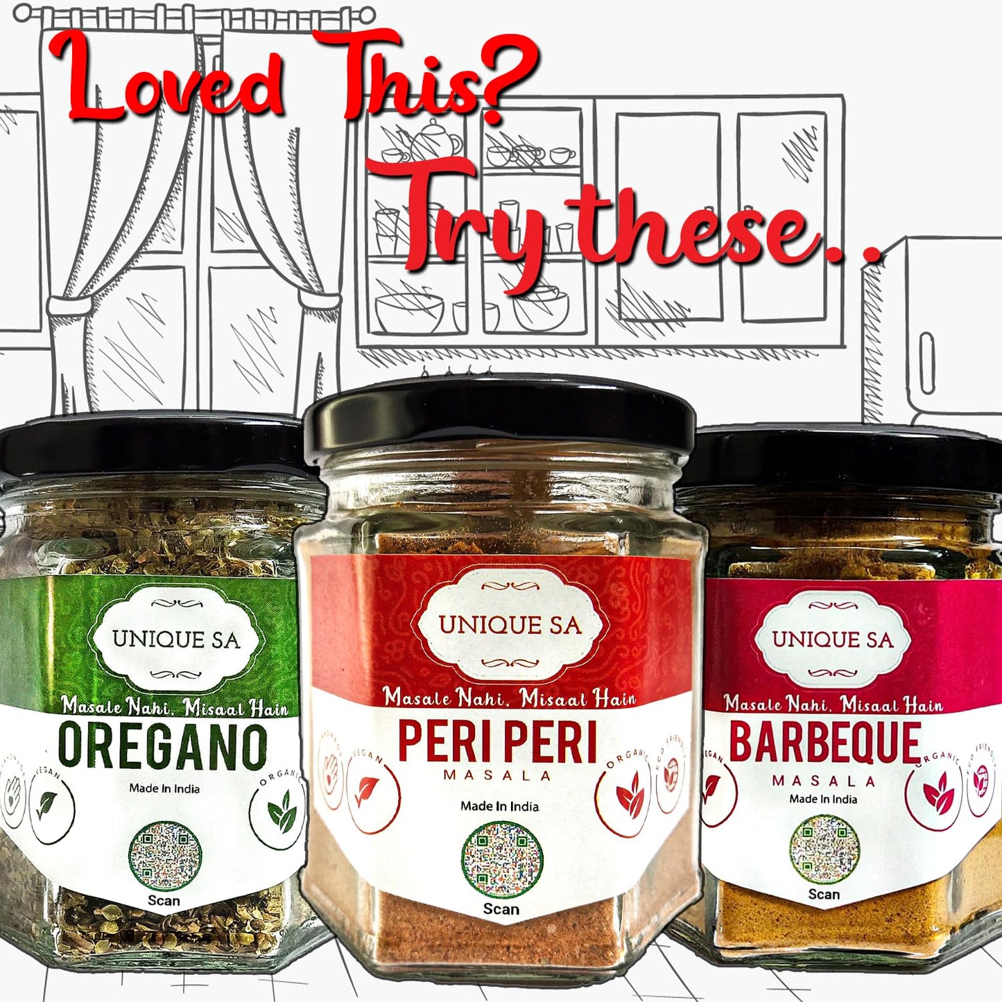 Unique Sa Maggie Masala - Organic Spices For Multipurpose Seasoning - Tastemaker (100 gm)