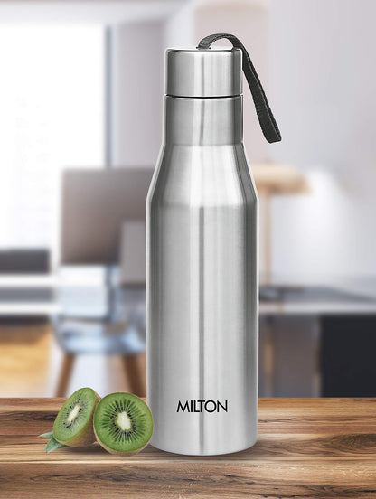 MILTON Copper Charge 1000 Water Bottle, 960 ml, 1 Piece, Copper Super 1000 Single Wall Stainless Steel Bottle, 1000 ml, Silver