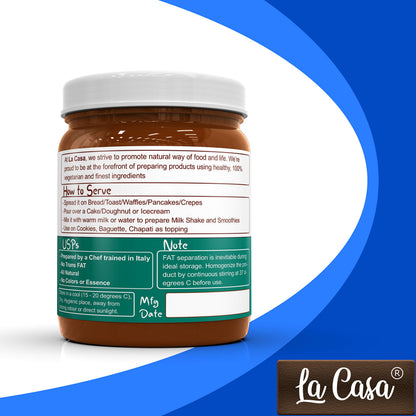 La Casa Vegan Hazelnut Chocolate Spread|All Natural|Product Of India |350 Gram