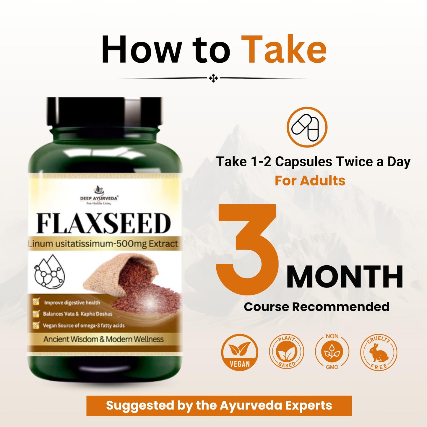 Deep Ayurveda Flex Seed Vegan Capsules