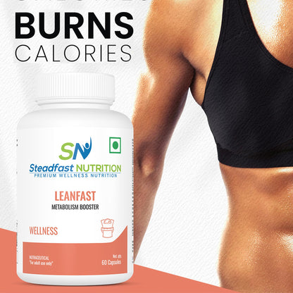 Steadfast Nutrition Leanfast Fat Burners Metabolism Booster Weight Loss Supplements (60 Capsules)