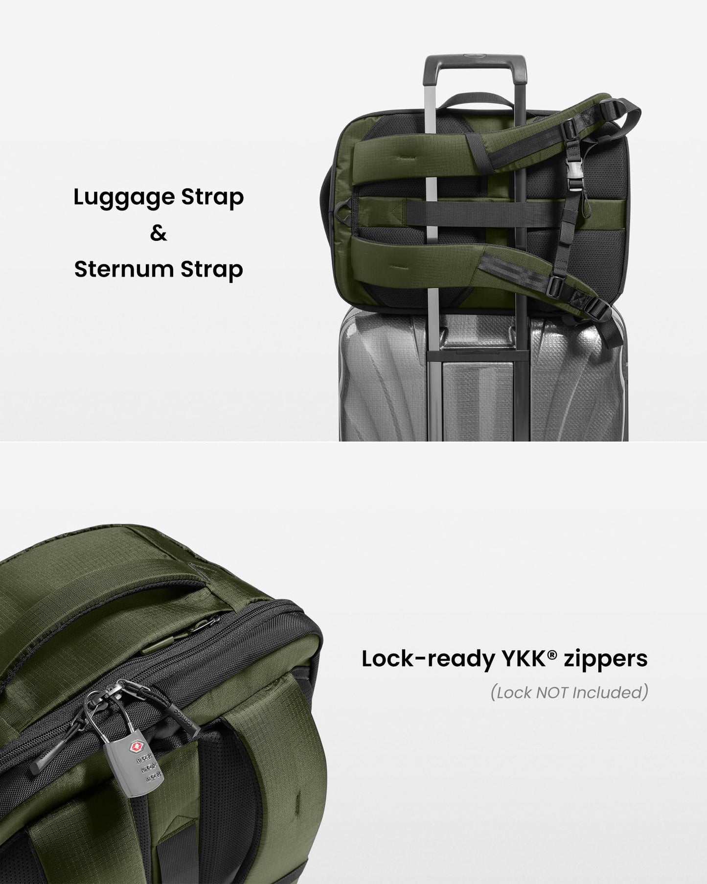 Tomtoc Navigator-T66 Lite Travel Laptop Backpack 16inch/28L-Green