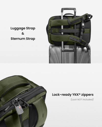 Tomtoc Navigator-T66 Lite Travel Laptop Backpack 16inch/28L-Green