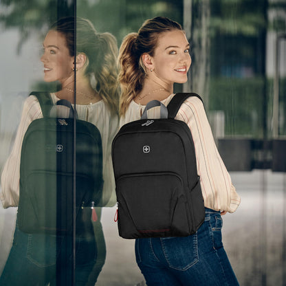 WENGER, Motion, 15.6 Inches Laptop Backpack, 20 liters, Black, 612545, Business Travel Bag, Swiss Designed