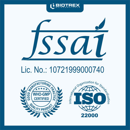 Biotrex Nutraceuticals NMN 500 Supplement, 99% High Purity, NAD Booster, Healthy Energy Levels & Skin Health - 30 Vegetarian Capsules