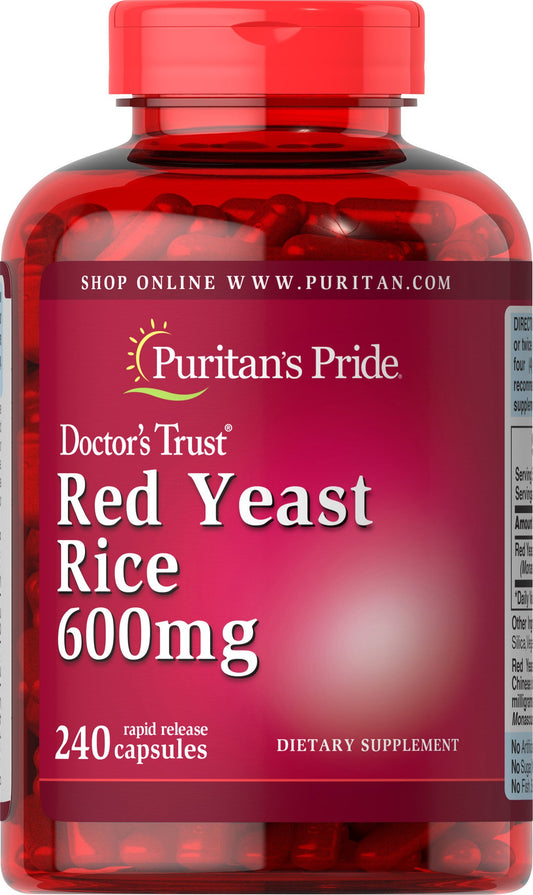 Puritan's Pride Red Yeast Rice 600 mg-240 Capsules