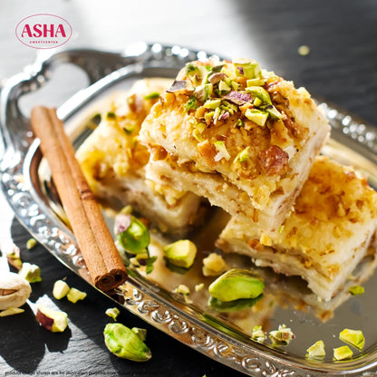 ASHA SWEET CENTER Baklava Assorted Sweets 500 Gram | Premium Sweets Perfect For Gifting And Snacking | Turkish Delight Made With Fresh Ingredients