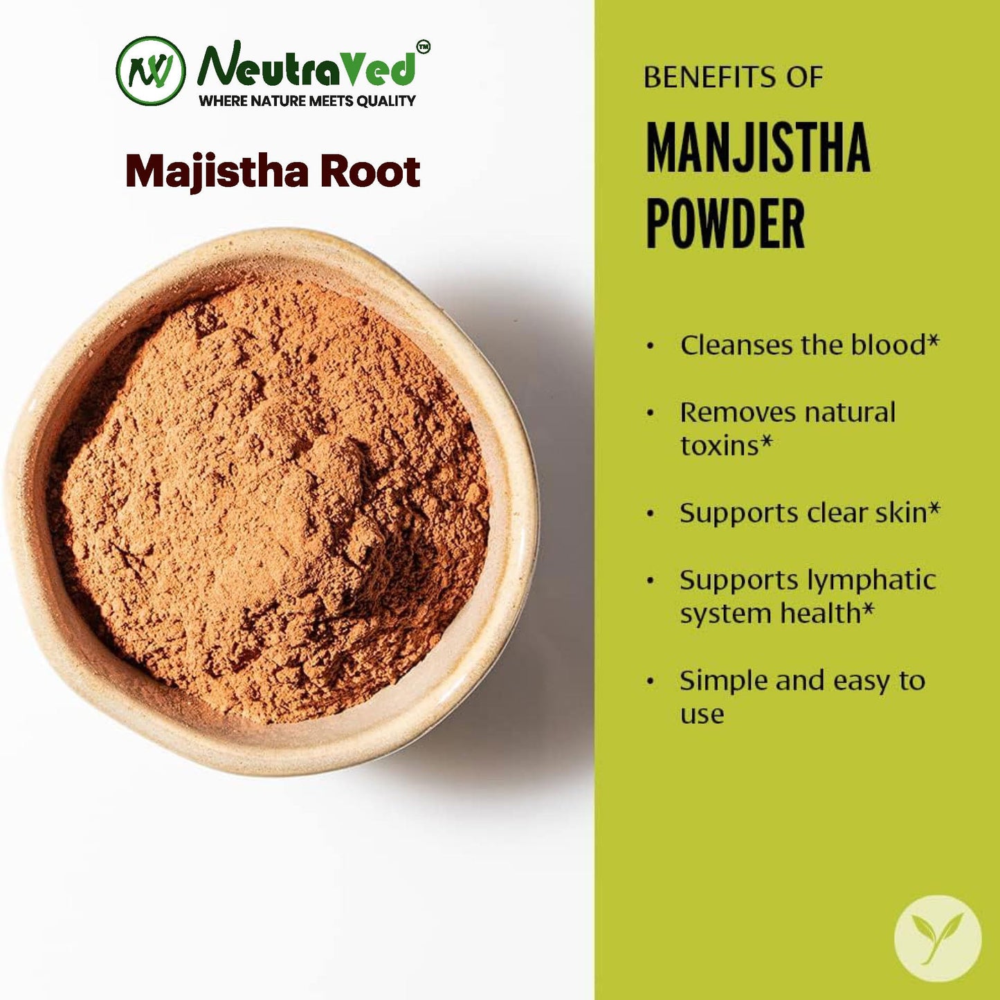 NeutraVed Manjistha Root - 100g, Organic Indian Madder, for Eating also- image 3
