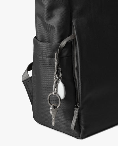 DailyObjects Space Black Miles Roll Top Backpack (17L) for Office & Daily Use| 100% Recycled | Shoulder Travel Bag | Fit any Laptop Upto 14 Inch | Multifunctional Adjustable Straps & G-Hook closure