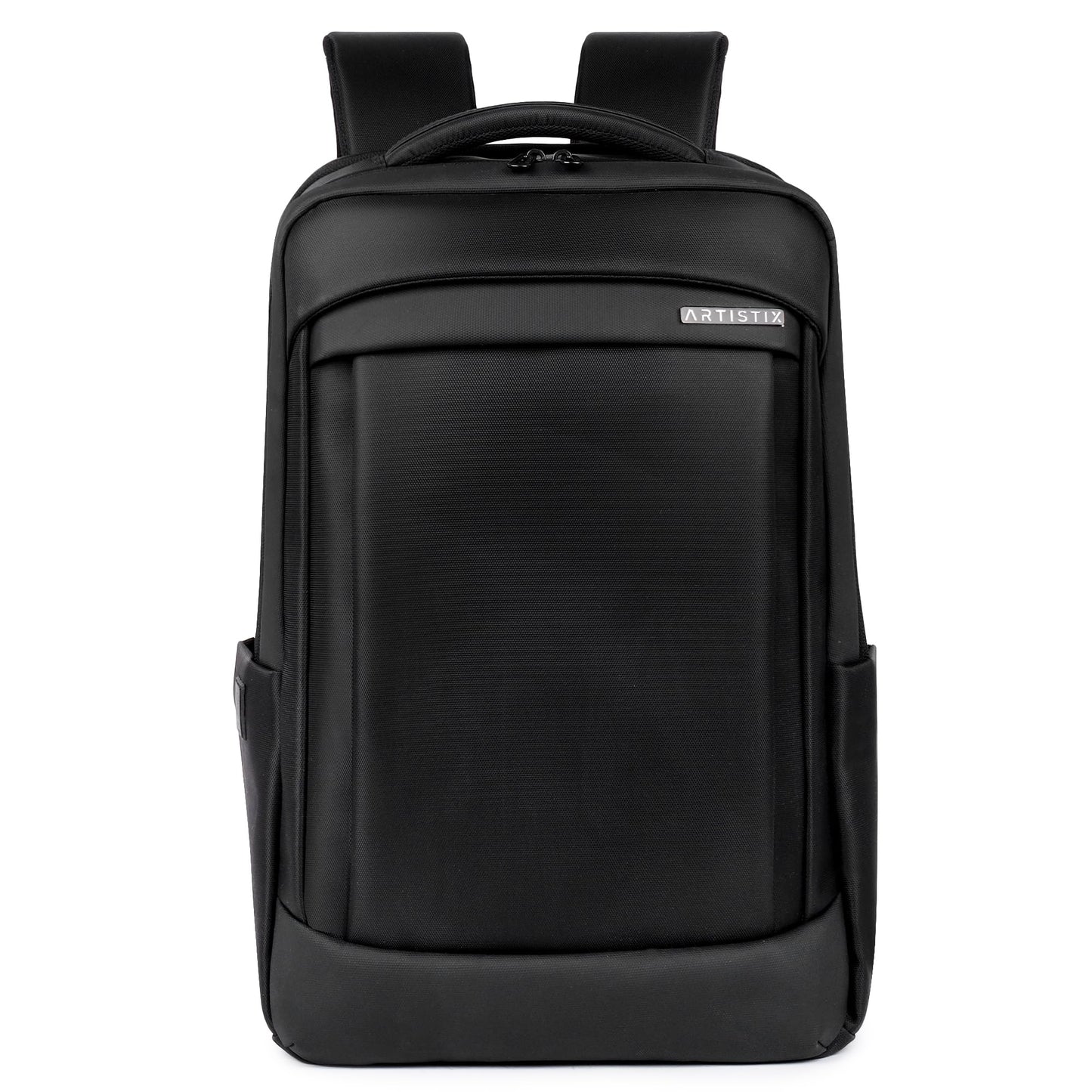 Artistix TechEssence Premium Business Backpack 28 L Office Travel Laptop Bag with 15.6 Inch Laptop Compartment Multiple Pockets Comfortable and Padded Backpack, Black