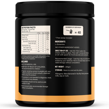 MyFitFuel Pure Micronized Glutamine | 200gm, 40 Servings (Unflavoured)- image 5