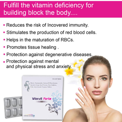 Woxvit Forte Multivitamin Capsules for Men & Women | 10 Tablets with All Vitamins & Minerals