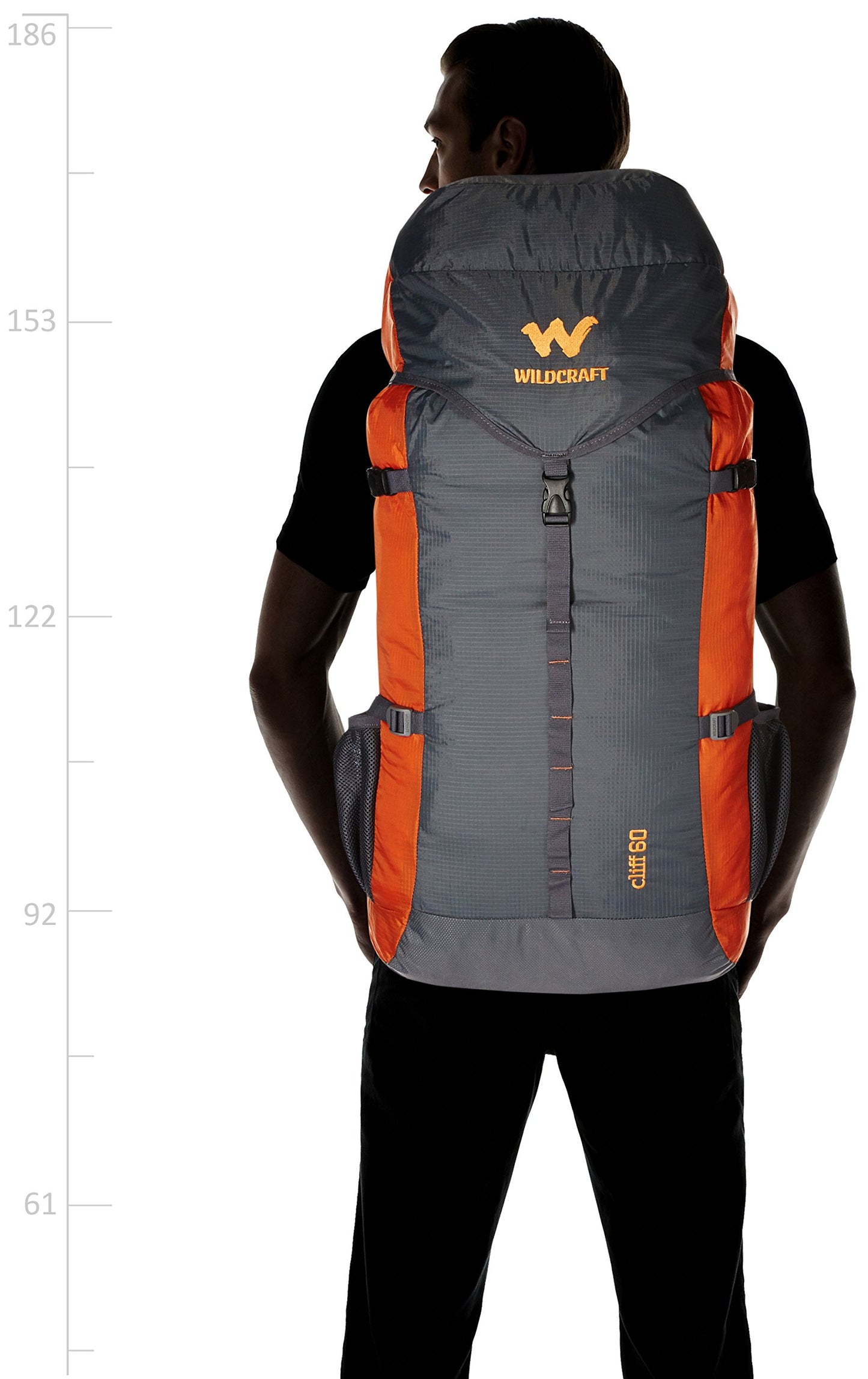Wildcraft 60 Ltrs Orange 2 Compartment Rucksack (8903338073833)