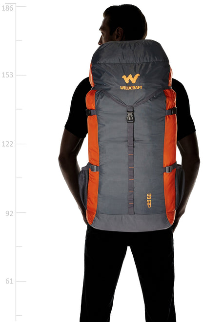 Wildcraft 60 Ltrs Orange 2 Compartment Rucksack (8903338073833)
