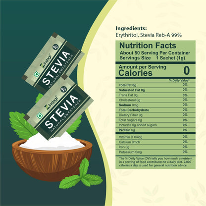 Zindagi Stevia Liquid Drops & Stevia Powder Sachets – Family Combo Pack