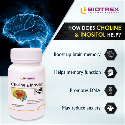 Biotrex Nutraceuticals Choline And Inositol 500mg - 60 Capsules