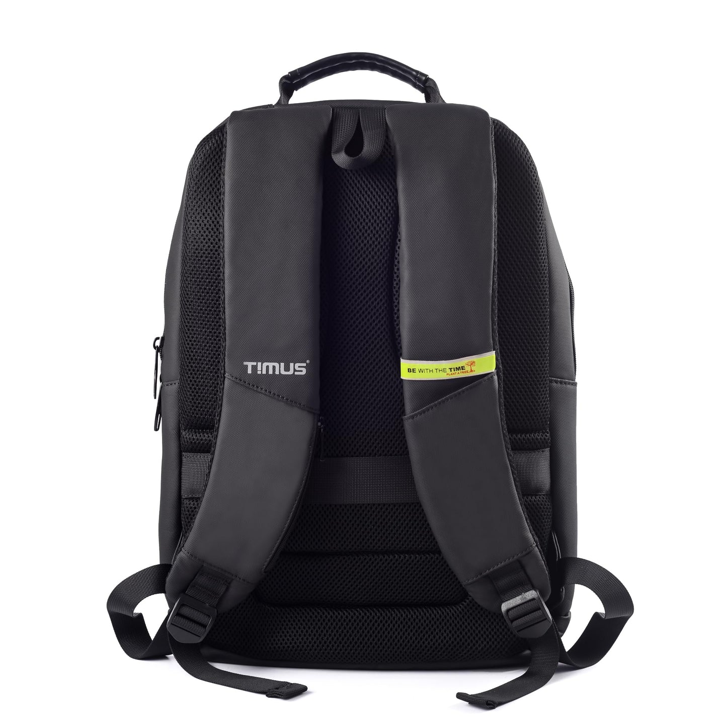 Timus Berlin Black Professional Laptop Bag for Men & Women 23 L with 15.6 Inch Laptop Compartment | Water resistant with USB Port Anti-Theft Backpack| Premium Polyester Fabric