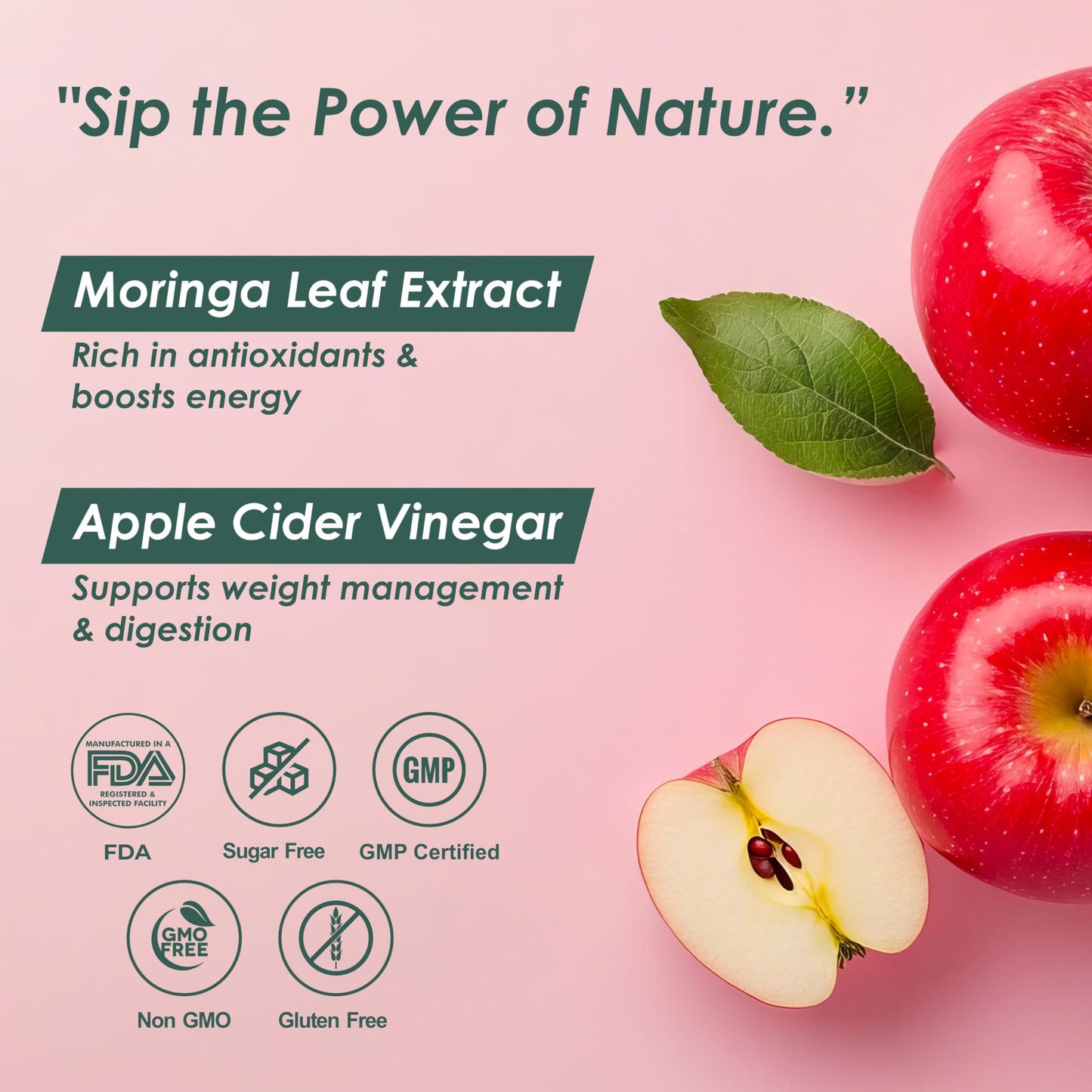 Vitaminnica ACV Moringa Effervescent Tablets To Control Cravings | Reduces Stress, Gut Health, Weight Loss | Sugar Free | 15 Tablets Each (Pack of 2, Mixberries)