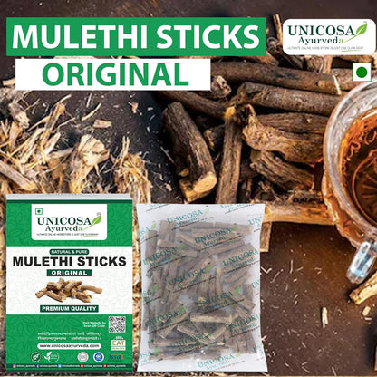 UNICOSA Ayurveda Natural Mulethi Stick (Yastimadhu / Licorice Sticks) 800g (200g x 4 Packs) for Hair, Skin, and Health Care glycyrrhiza glabra powder/licorice Powder | No Added Preservatives Mulethi Stick 800GM | Herbal Licorice Root | Ayurvedic Mulethi f