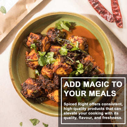 Spiced Right Mangalore Ghee Roast Masala 100g – Authentic South Indian Spice Blend for Chicken, Mutton, Prawn, Paneer & Veg Dishes – No Artificial Flavouring or Colouring