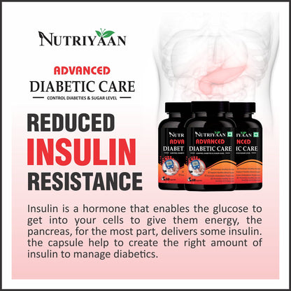 Nutriyaan Diabetic Care for Super Berberine Balanced Blood Sugar Support (60 Capsules)