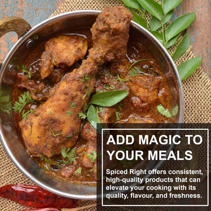 Spiced Right Chettinad Masala (100 Gm) with Natural Ingredients | No Preservative or Artificial Colours | Enriched with Red Chilli, Kapok Buds, Star Anise, Black Peppercorn, Coriander Seed
