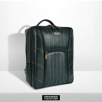 HAMMONDS FLYCATCHER Genuine Leather Laptop Backpack for Men and Women - Stylish, Spacious Bag with Multiple Compartments, Perfect for College, Work, and Travel - Upto 16 Inch Laptop - Sea Green
