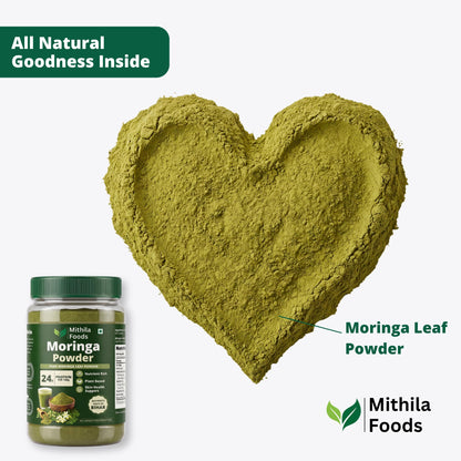 MITHILA FOODS Moringa Powder 200g | Munga Greens, 100% Pure Moringa Leaf Powder | Nutrient-Dense Antioxidants, Vitamins & Minerals | Energy, Immunity & Daily Wellness | Authentic Taste of Jharkhand