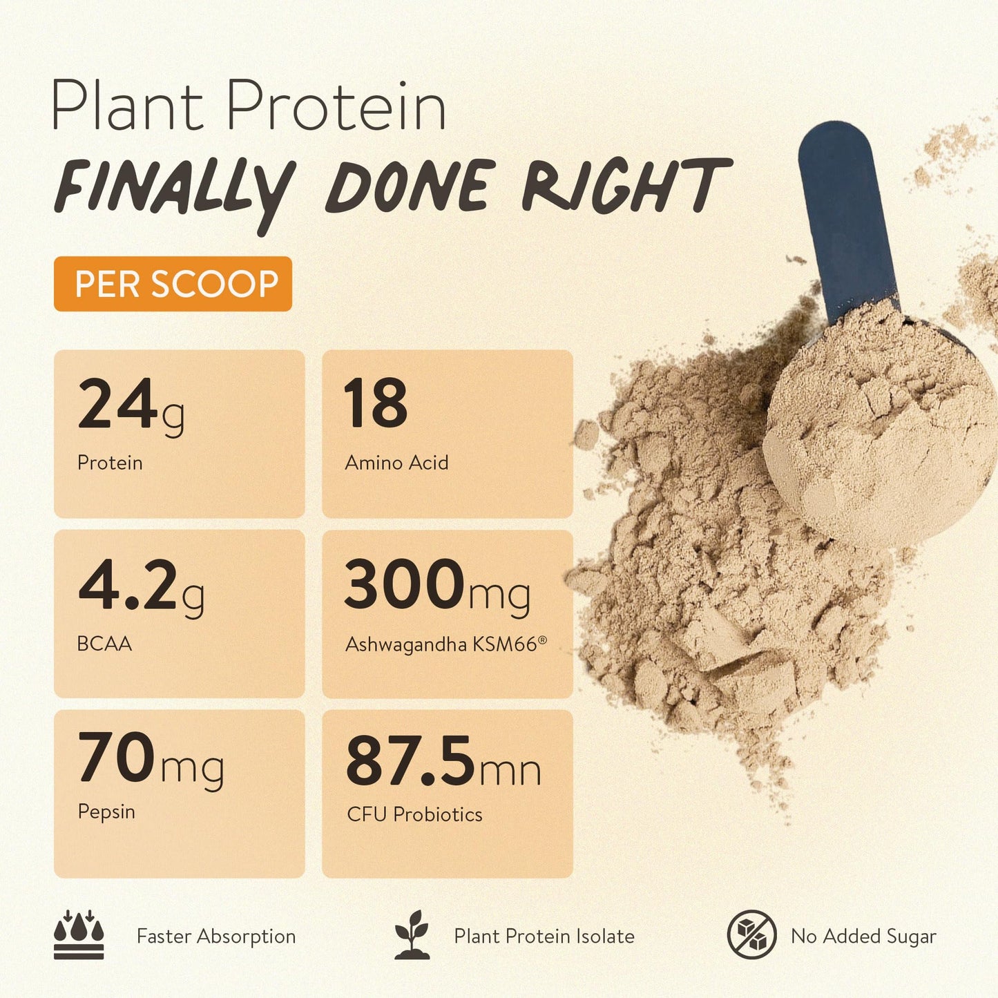 Happy Cultures 24g Tastiest Plant Protein| Real Alphonso Mango, Almond Chunks & Ashwagandha (KSM 66) |Pea & Brown Rice Protein Isolate| No Added Sugar| Vegan| 20 Complete Amino Acids | Monk Fruit Extract| Women & Men| No Bloating, Easy to Digest| Dairy Fr
