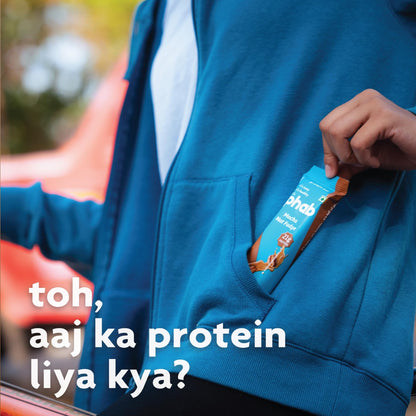 Phab 21G Mocha Nut Fudge Protein Bar | 8G High Fiber | Pea & Whey Prote- image 3