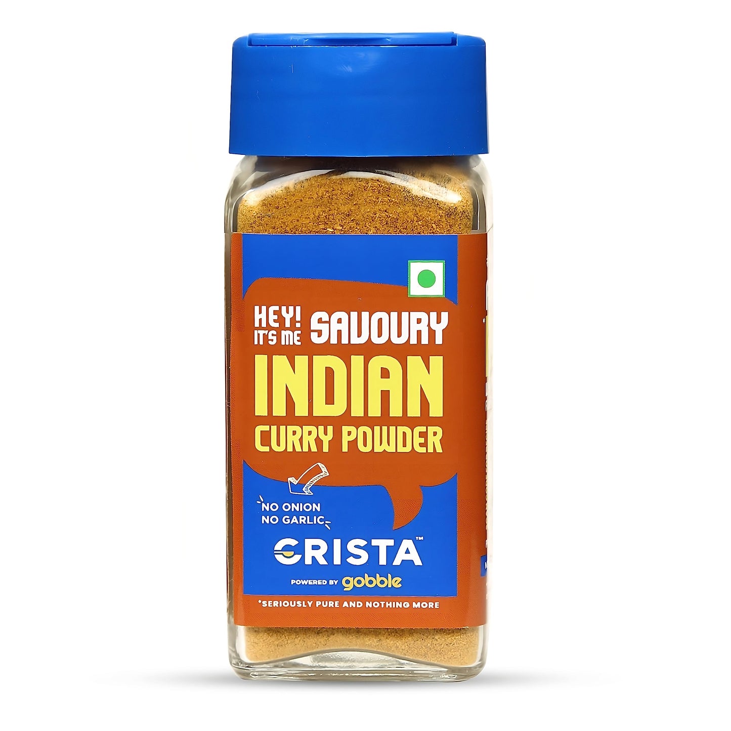 CRISTA 45 gms, Savoury Indian Curry Powder | Multipurpose Flavourful Blend | All Spices Powder | No Added Sugar | No Onion | No Garlic | Vegan | Zero added Colours, Additives & Preservatives
