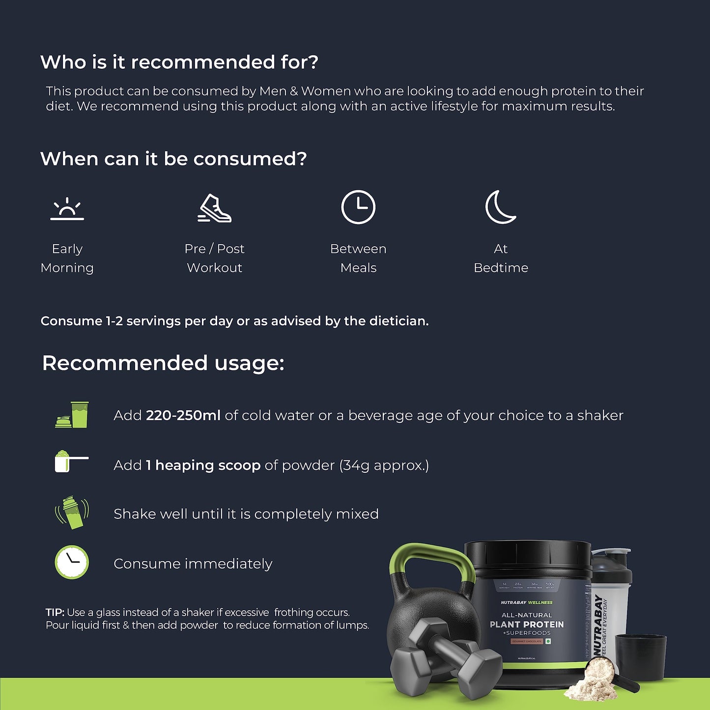 Nutrabay Wellness All Natural Plant Protein - 500g, Gourmet Chocolate |- image 5