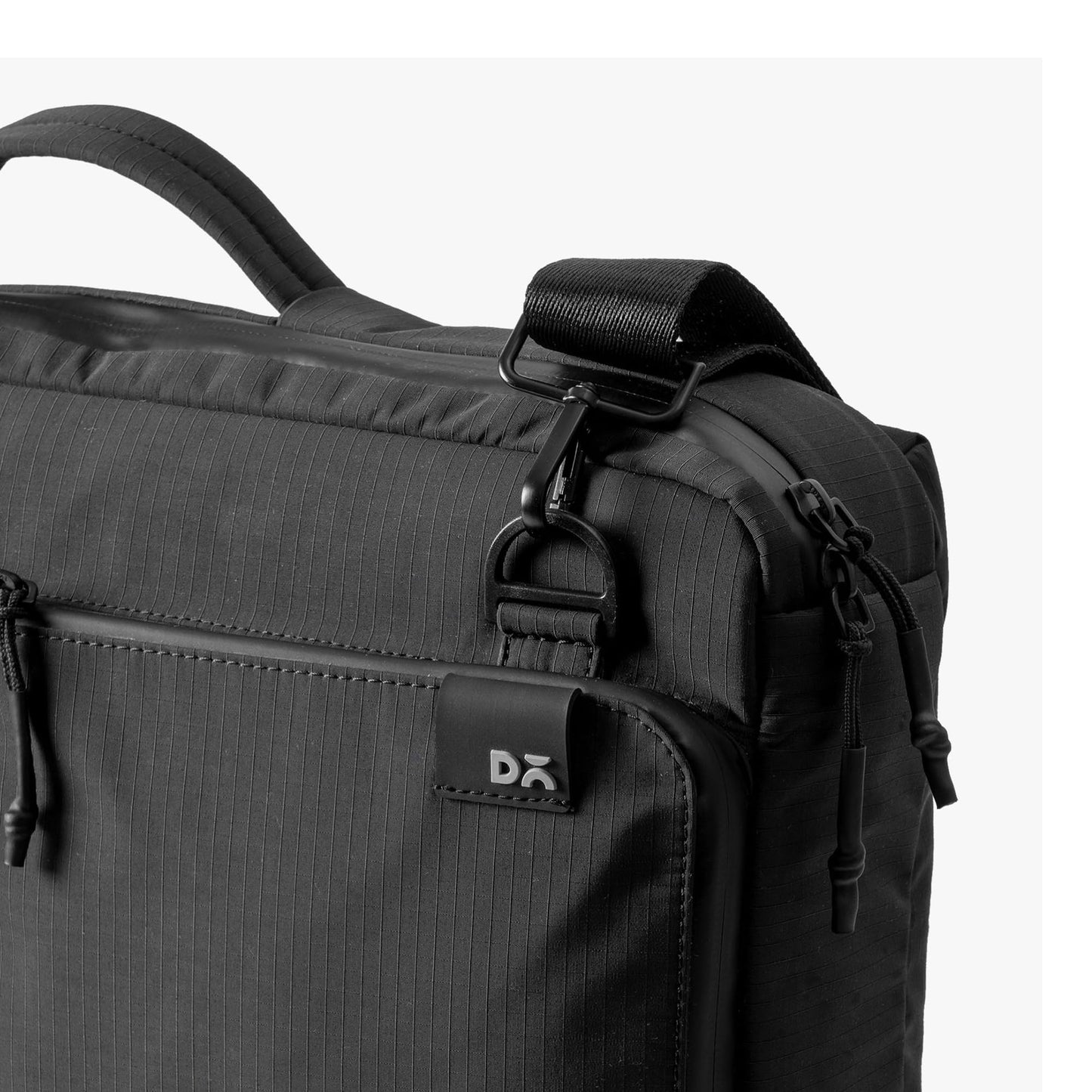 DailyObjects Pivot Convertible Briefpack Bag (16L) |Unisex|Fits 13/14/15.6 inch Laptop/Macbook Pro/Air|Lightweight|Stylish Backpack|Office/Daily Use/Travel|Multi Pocket|Adjustable Strap-Black