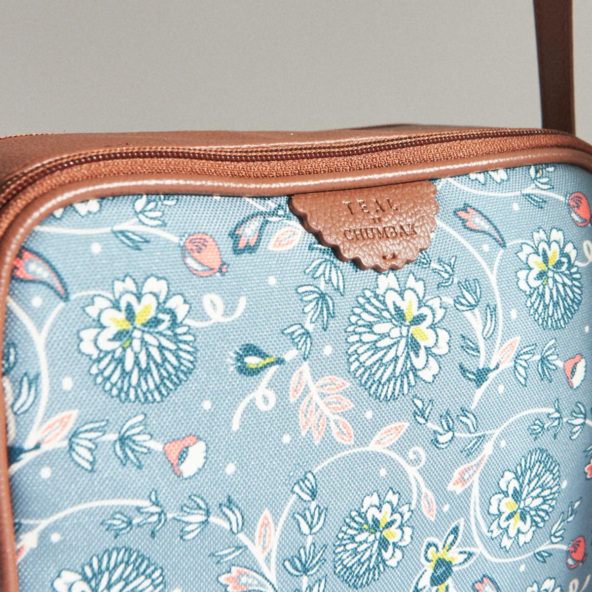 TEAL BY CHUMBAK Women's Sling Bag, Printed Canvas Crossbody Bag with PU Accents, Lightweight and Stylish Shoulder Bag with Zipper Closure for College, Office, Travel and Daily Use