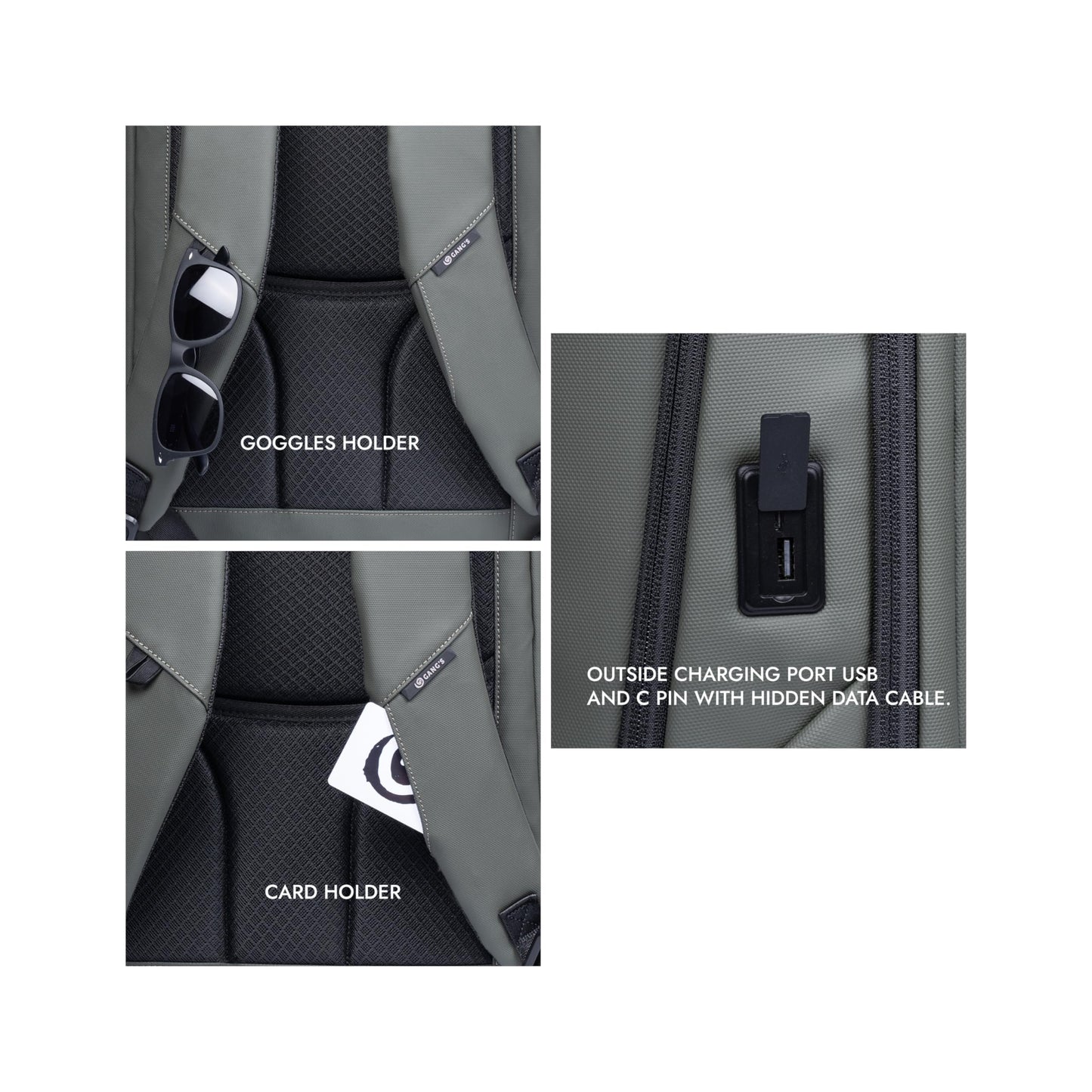 Gang's Laptop Bag | 22L | Backpack Bag, Anti Theft Backpack with USB Ch- image 3