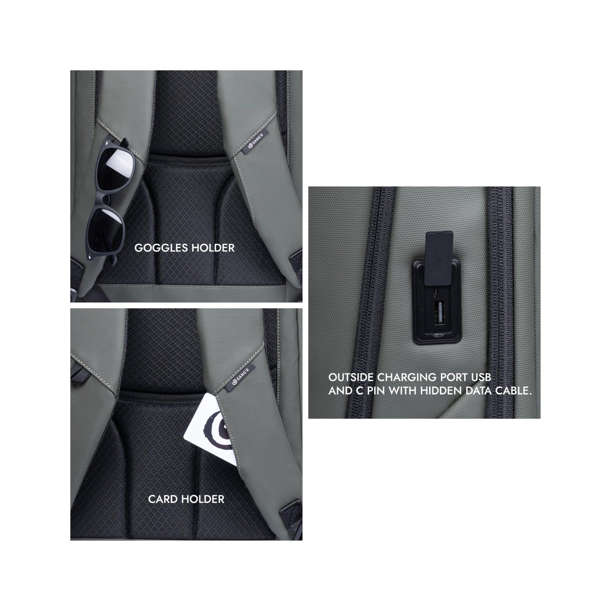 Gang's Laptop Bag | 22L | Backpack Bag, Anti Theft Backpack with USB Ch- image 3
