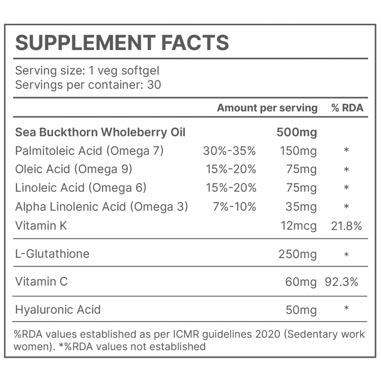 Berryheal Under The Skin | Sea Buckthorn Oil, L-Glutathione, Hyaluronic- image 4