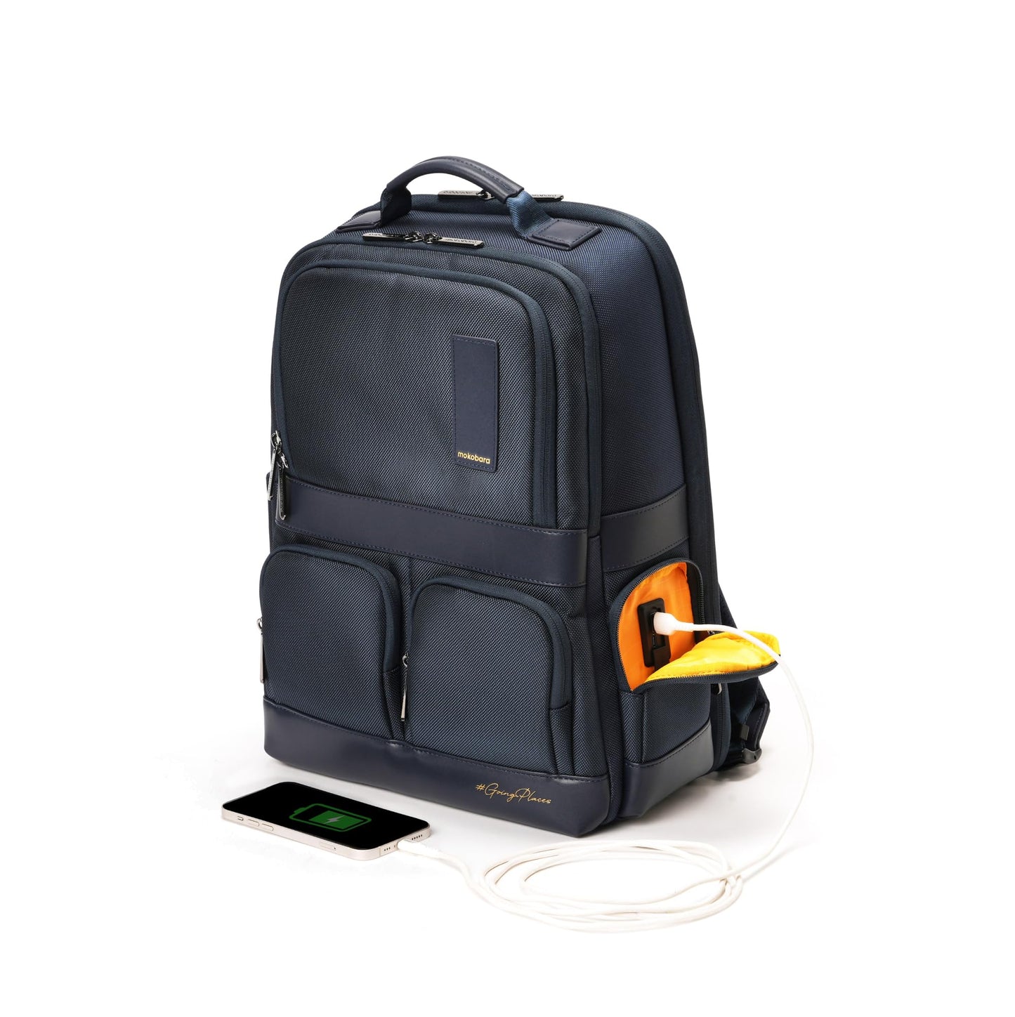 MOKOBARA The Terra Work Backpack 25 Litre Premium Nylon 16" Unisex Laptop Backpack (Headspace), Navy Blue