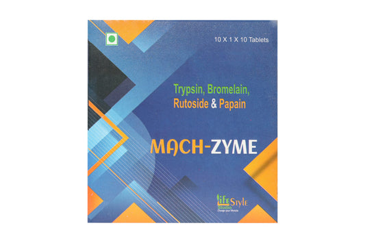 MACH-ZYME Trypsin, Bromelain, Rutoside & Papain Tablets (Pack of 3) - Natural Health Care Supplement