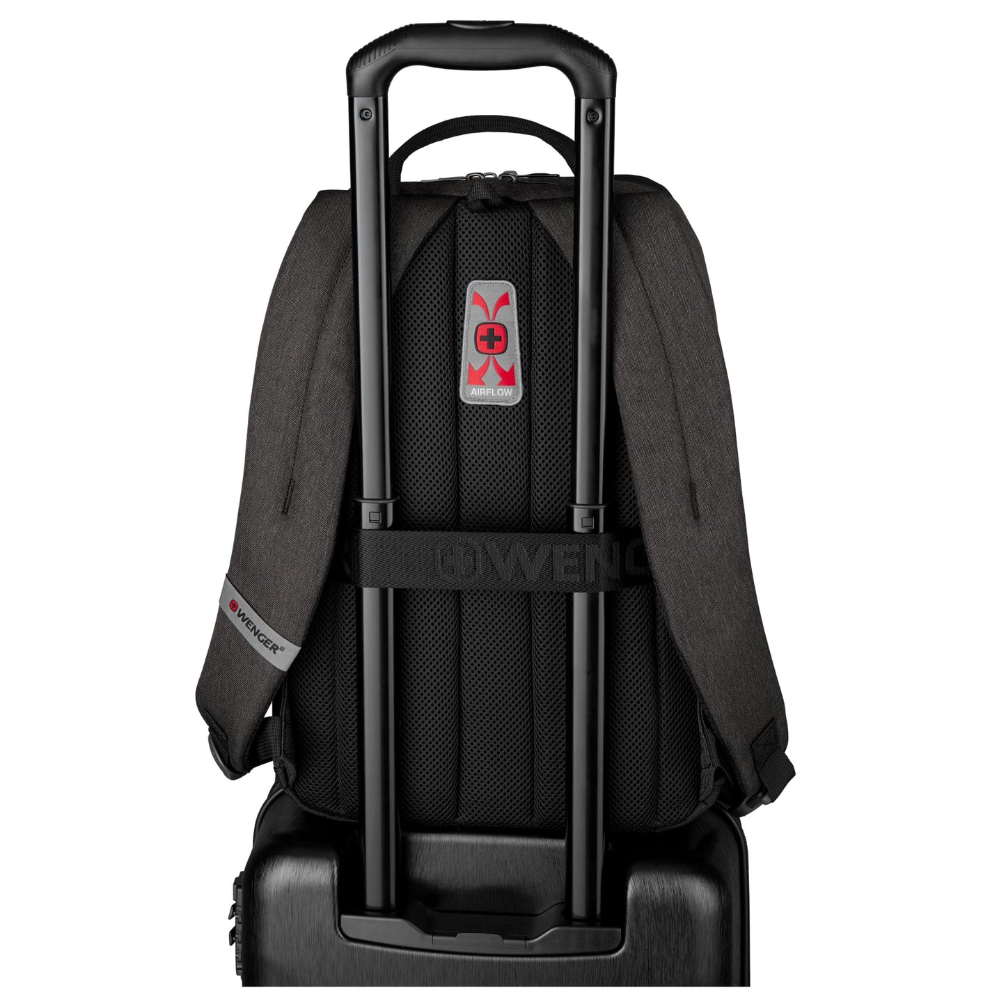 WENGER, MX Reload 14 Inch Backpack, 17 Liters Heather Grey Swiss Designed-Blend of Style and Function, 611643