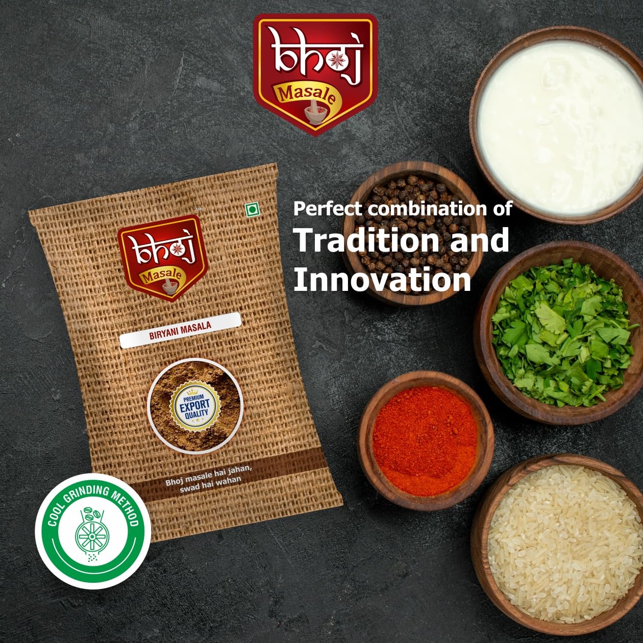 Bhoj Masale Biryani Masala 100GM Pouch |Powder|Spices | Spice Blend Biryani Masala Powder | Indian Traditional Biryani Masala