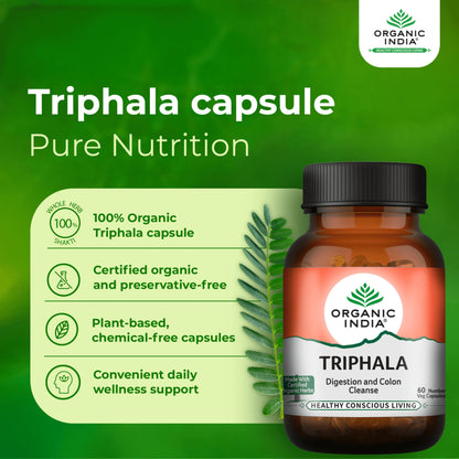 Organic India Triphala 60 Capsules Bottle- image 6