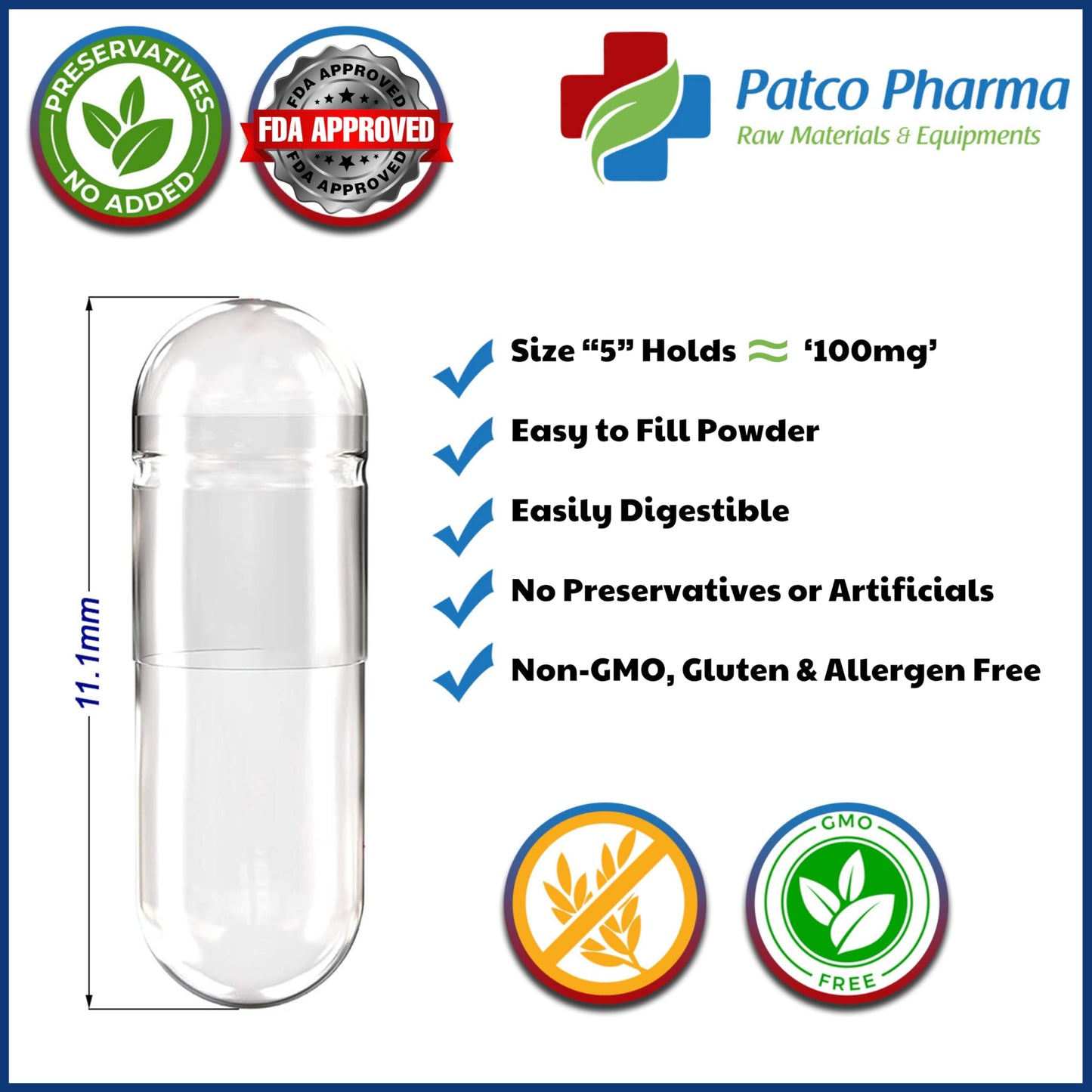 Patco Pharmaceuticals Empty Vegetarian Capsule Size 00 (1000 Pcs)- image 7