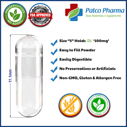 Patco Pharmaceuticals Empty Vegetarian Capsule Size 00 (1000 Pcs)- image 7